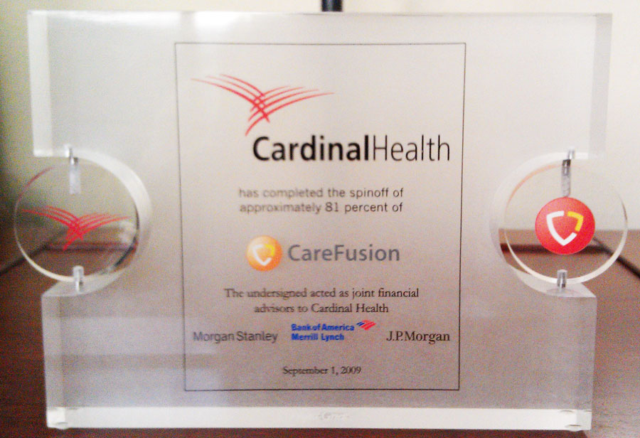 Carefusion Spinoff IPO from Cardinal Health (2009)