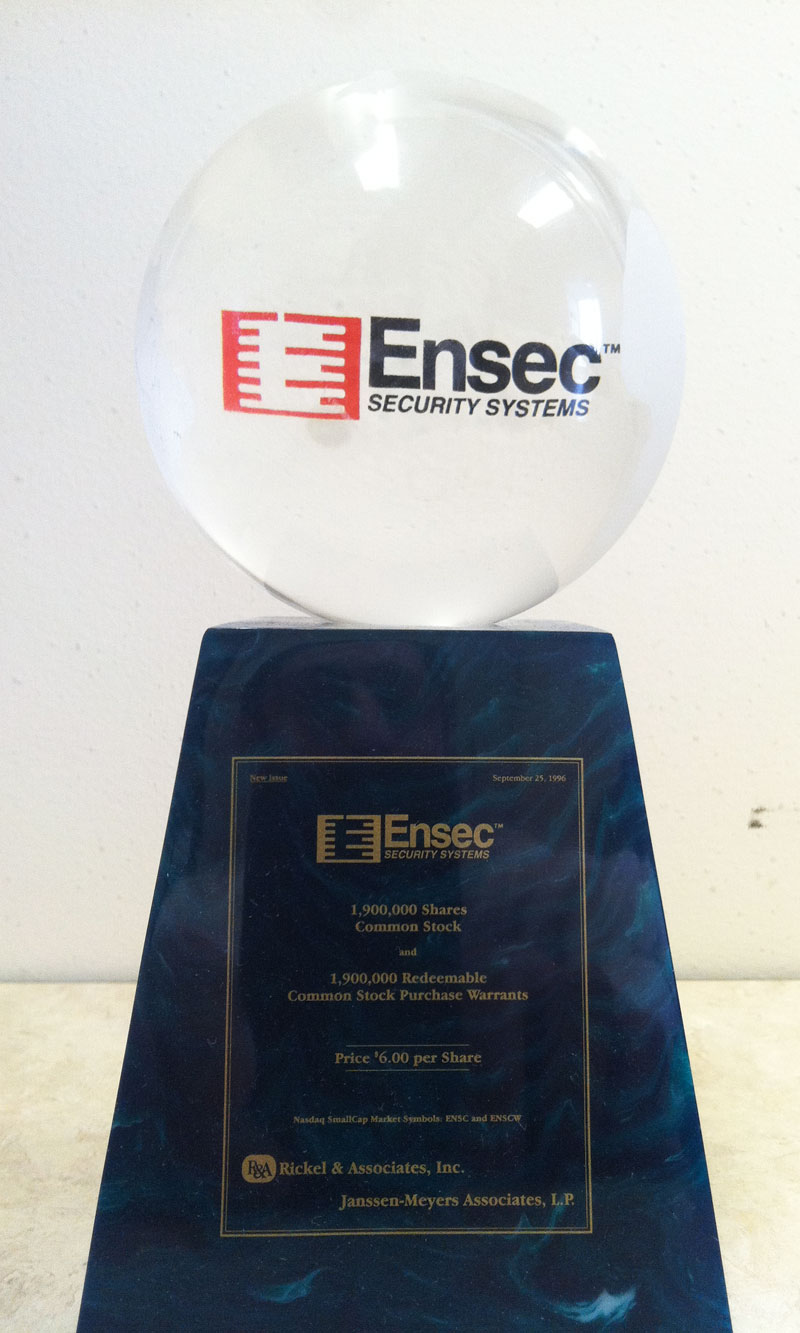 Ensec Security Systems Secondary Offering (1996)