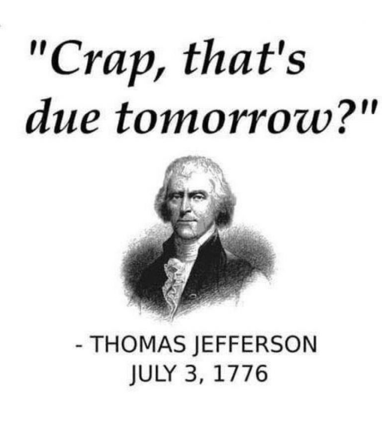 Thomas Jefferson’s Big Deadline Blog