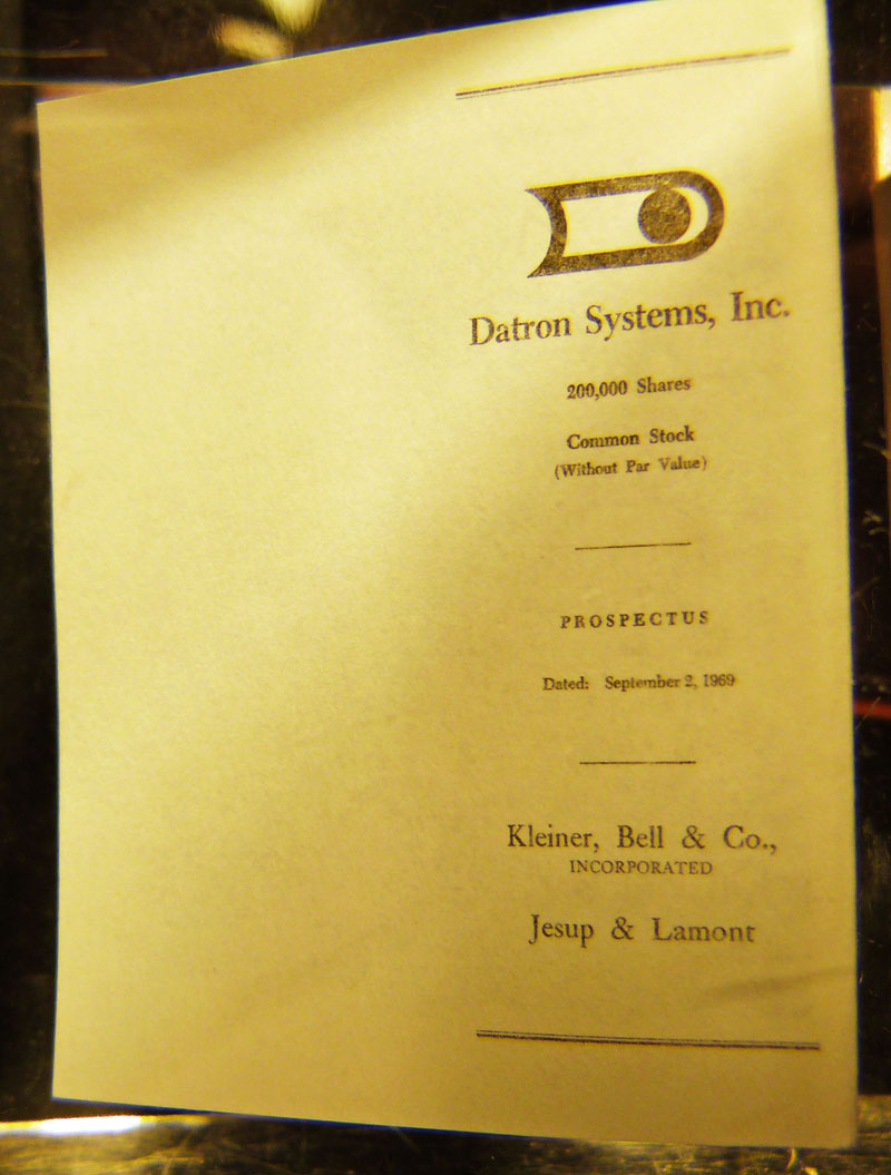 Datron Systems IPO (1969)
