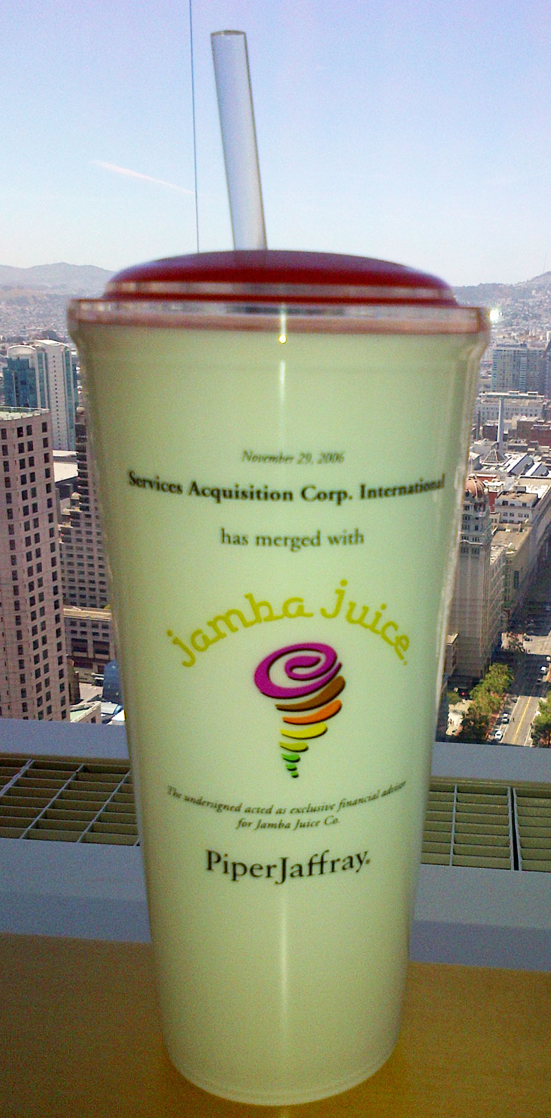 Jamba Juice Merger with Services Acquisition Corp (2006)