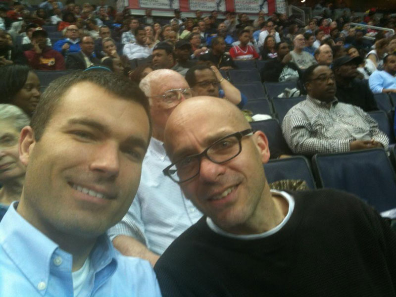 Jay Knight and Broc Romanek at Wizards Game (2012)