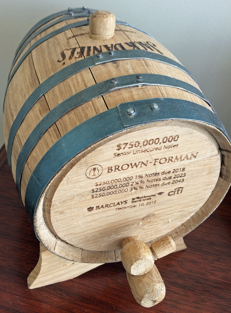 Brown-Forman Notes - Jack Dniels Keg