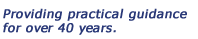 Providing practical guidance for over 40 years.